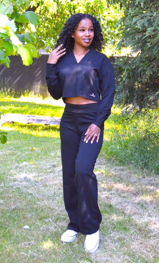 Basic zwarte broek met hoge taille